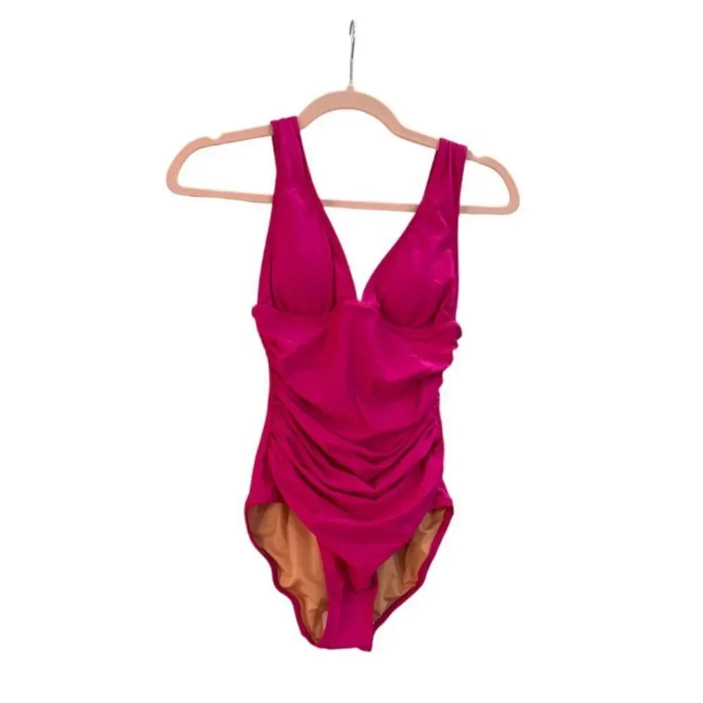 J. Crew Ruched V-Neck One Piece Suit Size 2